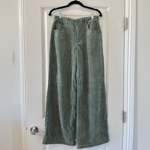 Wide leg corduroy pants